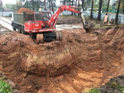 Услуги экскаватора и самосвала, Гатчина