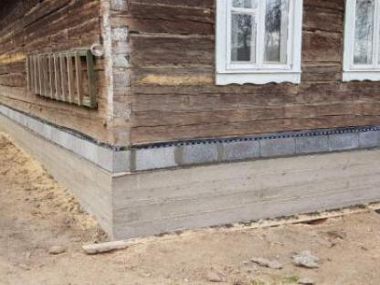 Замена гнилых брёвен дома, Минск