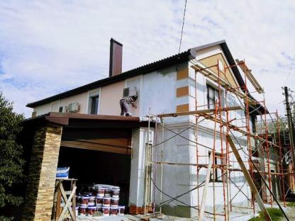 Утепление фасадов домов. Мокрый фасад. Штукатурка покраска, Пенза