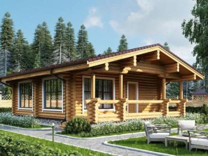 Одноэтажный дом из бревна "Геракл", Москва