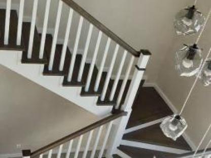 Отделка монолитной лестницы деревом, Барнаул