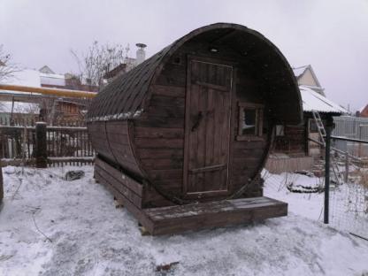 Продаю готовую баню-бочку на 3.5 метра под ключ, Миасс