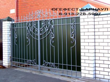 Ворота, козырёк, перила, лестница, ограждение, оградка, забор, ковка, металлоизделия, мебель кованая, кровать, вешалка, прихожая., Барнаул