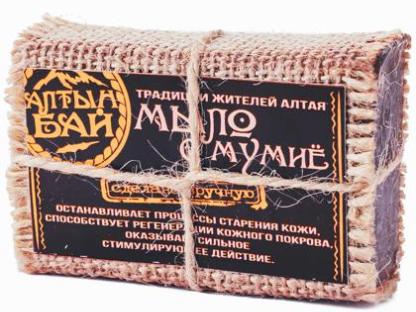 Мыло натуральное ручной работы С МУМИЁ антивозрастное, 80 гр., Ижевск