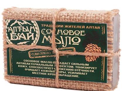 Мыло натуральное ручной работы СОСНОВОЕ очищающее, 80 гр., Ижевск