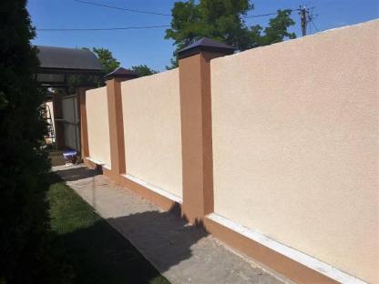 Отделка забора штукатуркой мраморная крошка, Ростов-на-Дону